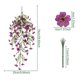thumbnail image 3 of Flor artificial, plantas artificiales, decoración, flor simulada, violeta, verde, flor de seda, colgante de pared, borde, cesta colgante de ratán, accesorios de decoración de techo, violeta simulada, 3 of 5