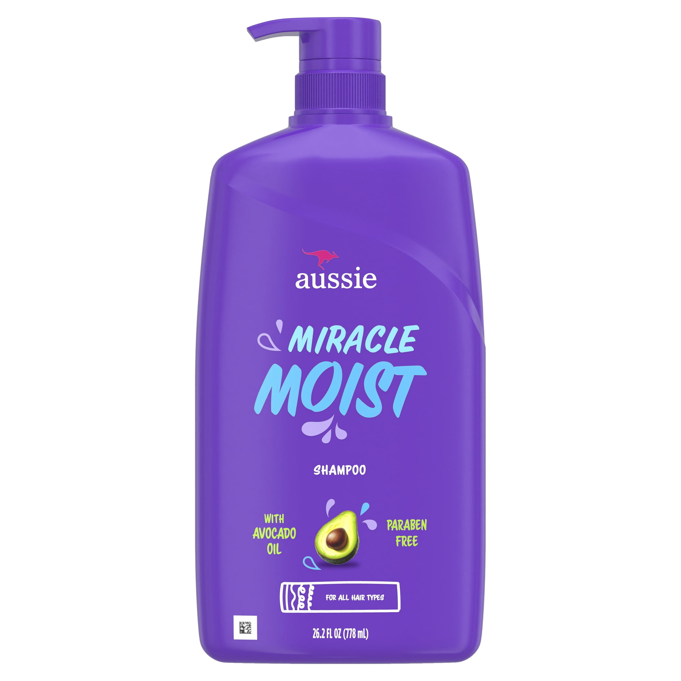 Aussie Miracle Moist Shampoo 26.2 fl oz, All Hair Types - Walmart.com