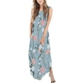 thumbnail image 1 of Gibobby Vestidos para Mujer Casuales Vestido casual sin mangas clásico C con bolsillos para mujer Moda versátil para el día a día(Azul claro,CH), 1 of 5