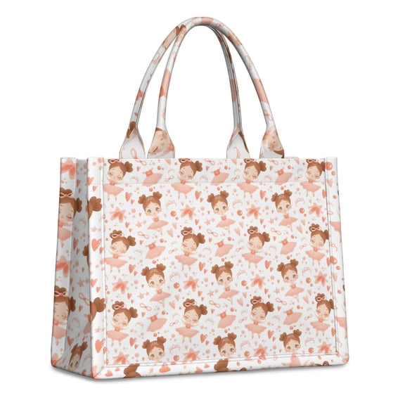 Large Capacity Tote Bag,Ballet Princess Pattern Handbag Fashion Luxury Tote Bag,15.7"x13"x 5.1" Inches,Laptop Compatible