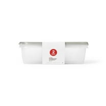 Stackable Large Food Containers for Storage - 128oz/2ct