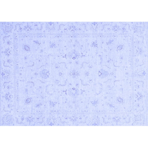 Ahgly Company Indoor Rectangle Oriental Blue Traditional Area Rugs, 2' x 3'