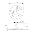 thumbnail image 2 of ALFI brand LED8R-BN Brushed Nickel 8" Round Multi Color LED Rain Shower Head, 2 of 8