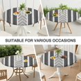 thumbnail image 7 of Large Diameter Bohemian Round Tablecloth, Colorful Floral Print with Elastic Hem, Fits Tables Up to 56 Inches for Parties, 7 of 7