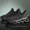thumbnail image 3 of Men's Lace-Up Knit Breathable Blade Athletic Sneakers, 3 of 7