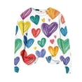 thumbnail image 2 of Womens Cute Sweatshirts Plus Size Valentines Day Tops Love Hearts Print Crewneck Casual Loose Graphic Pullovers (3XL, Green), 2 of 5