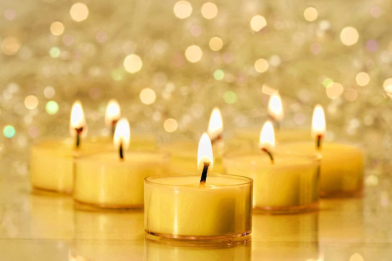 Hyoola 4 5 Hour Natural Honey Scented Yellow Beeswax Tealight Candles In Clear Plastic 36 Pack Walmart Com