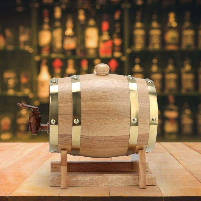 Oak Aging Barrel Practical Wine Barrel, Oak Barrel, Vintage Drinks Whisky For Wine Brandy