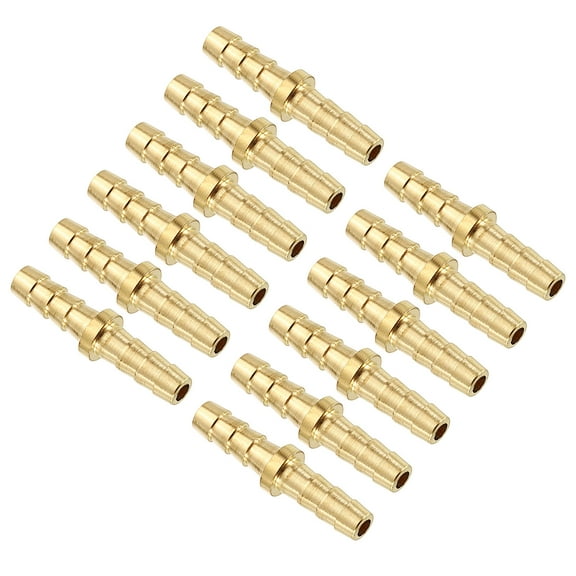 Uxcell Pack of 6 Brass Hose Barb Fittings 5/8" Hose Barb to 5/8" Fittings