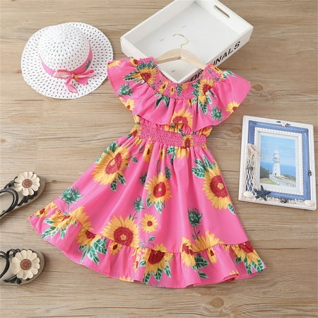 

TOWED22 Girl Outfits Toddler Baby Girls 4th of July Outfits Ruffle American Flag Romper Bodysuit Headband Independence Day Clothes Hot Pink