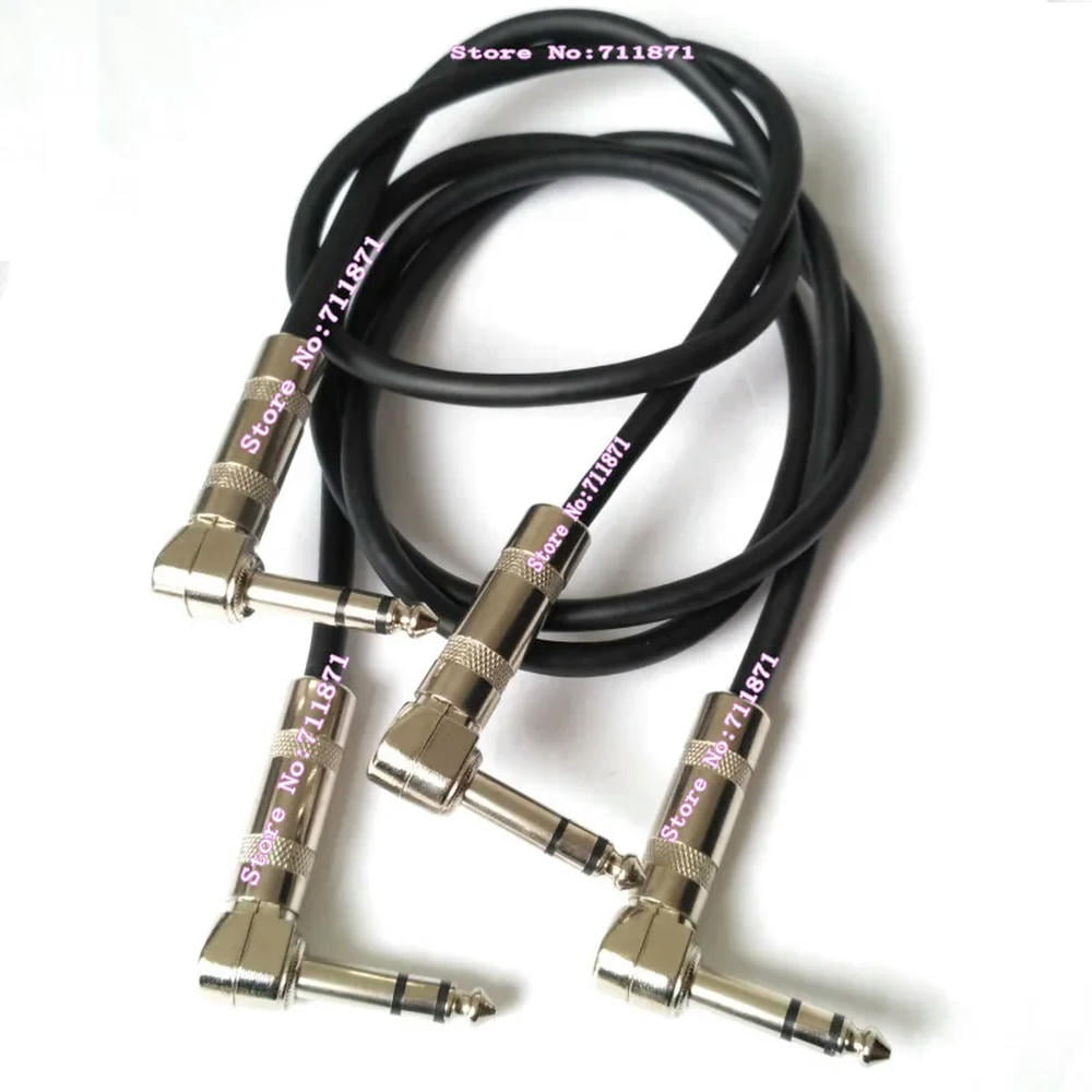 FOR 60cm 100cm Male to Male Right Angle 1/4 TRS stereo 6.35 Audio cable Line 90 Degree Double Bend 6.35 Audio Line cable wire cord