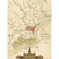 thumbnail image 2 of Vintage Maps 25x32 Gold Ornate Wood Framed with Double Matting Museum Art Print Titled - Plan of Philadelphia and its environs 1777, 2 of 4