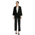 thumbnail image 5 of Time and Tru Women’s Linen-Blend Button Front Blazer with Patch Pockets, Sizes S-XXXL, 5 of 7