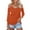 Orange, variant on New Summer Oversize 3/4 Sleeve Shirts for Womens 2024 Fashion Solid Color V-Neck Pullover Strapless Tops Shirts Blouse Gifts for Womens