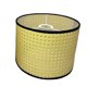 thumbnail image 3 of Pantalla de lámpara de techo de tambor de lino Pantalla de lámpara colgante tejida rústica para 30cmx20cm amarillo, 3 of 9