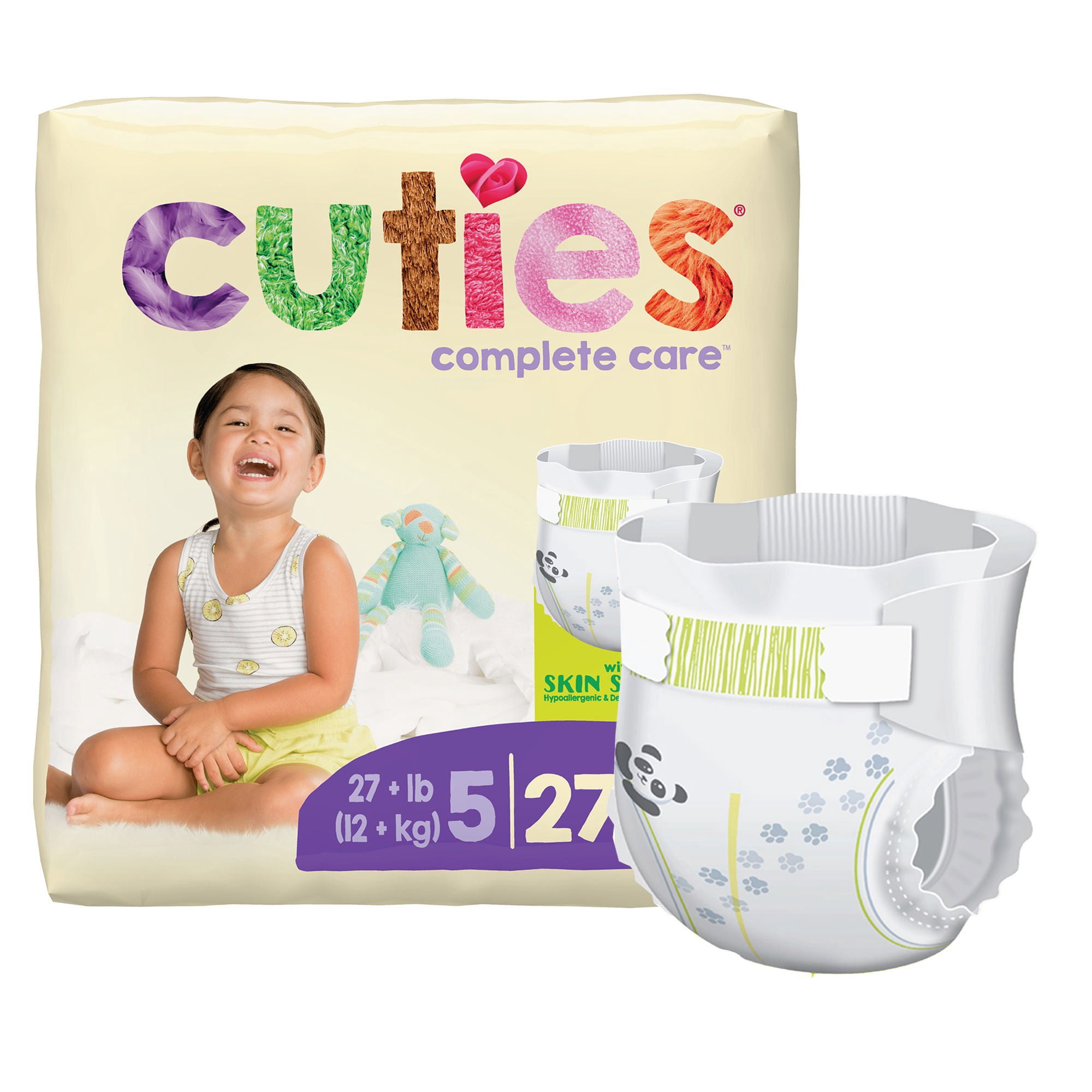 Cuties Baby Diapers, Size 5, 27 Count