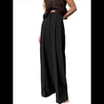 thumbnail image 1 of Pantalones de Trabajo para Mujer, de Pierna , de Vestir, de Cintura Alta, Informales, para Oficina y Negocios Negro S, 1 of 7