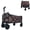 Brown + Steel, variant on YINGYUE Expandable Dual-Layer Utility Wagon 100% Extra Space 225 LBS Heavy Duty Foldable Grocery Cart with 360 ° All-Terrain Wheels for Camping Shopping Gardening Fishing Sports Brown