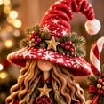 thumbnail image 4 of Christmas Witch Figurine, Holiday Tabletop Centerpiece Decor, Winter Rustic Statue with Candy Cane, Cauldron and Pine Accents for Mantel and Shelf, 4 of 6