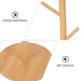 thumbnail image 2 of BRIGHTFUFU 1Pack Sturdy Clothes Rack Wood Beige Hanging Clothes for Office Furniture, 2 of 5