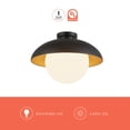thumbnail image 2 of Alora Lighting Fm522012op Rubio 11" Wide Semi-Flush Ceiling Fixture - Black, 2 of 7