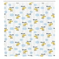 thumbnail image 3 of Ambesonne Cartoon Shower Curtain, Aircraft in Clouds, 69"Wx75"L, Yellow Blue, 3 of 3