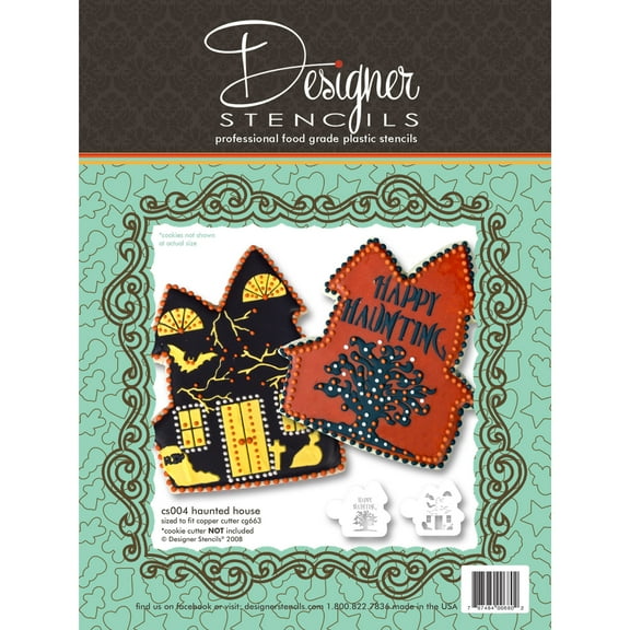 Haunted House Cookie Stencils (no cutter) by Designer Stencils