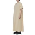 thumbnail image 4 of KAUOD Boys Short Sleeve Muslim Thobes 𝐈slamic Kids Half Zipper Eid Traditional Prayer Kaftan Thobes Toddler Abaya Clothes, 4 of 8