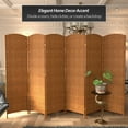 thumbnail image 2 of Red Lantern 6 ft. Tall Diamond Weave Fiber Room Divider - Dark Beige - 6 Panel, 2 of 6