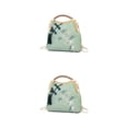 thumbnail image 2 of Bolso de hombro Minnieouse con cadena estilo chino Vintage con flores bordadas y flecos Verde 2piezas, 2 of 6