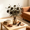 thumbnail image 4 of Artificial Fall Chrysanthemum Floral Stem, Dried Style Faux Flower Sprig With Long Flexible Branch, Rustic Harvest Vase Filler, Thanksgiving Table Mantel Home Decor, 4 of 6