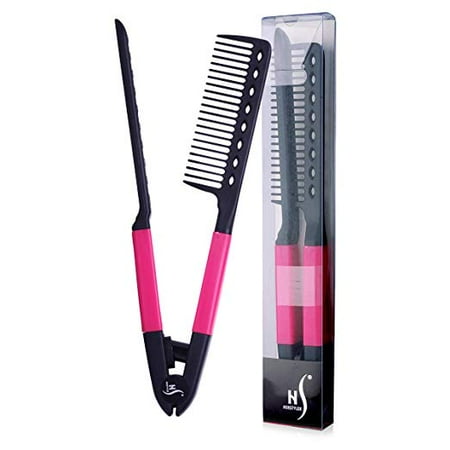 - Herstyler -Easy Comb. Professional Hair Salon Straightener Comb, Colors May Vary