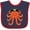Navy and Red, variant on Inktastic Pirate Octopus Kids Funny Boys or Girls Baby Bib