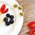 thumbnail image 3 of 100Pcs Fruit Fork Creative Disposable Cartoon Hamburger Pattern Food Bamboo Stick Home Supply, 3 of 7