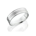 thumbnail image 2 of Double Channel Brushed Wedding Band 14K White Gold, 2 of 2