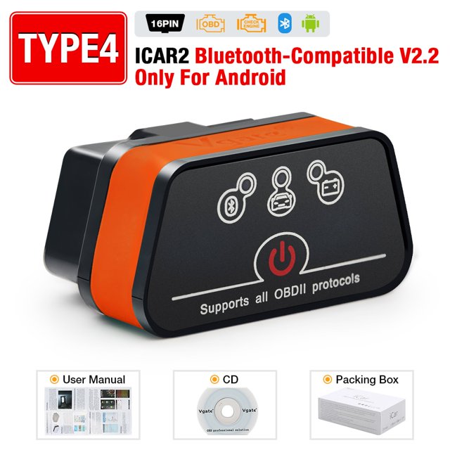 Vgate iCar Pro ELM327 WIFI OBD2 escáner Bluetooth-Compatible 4,0 para Android/IOS coche herramienta de diagnóstico automático PK ICAR2 ELM 327 V1.5 Tan Jianjun unisex