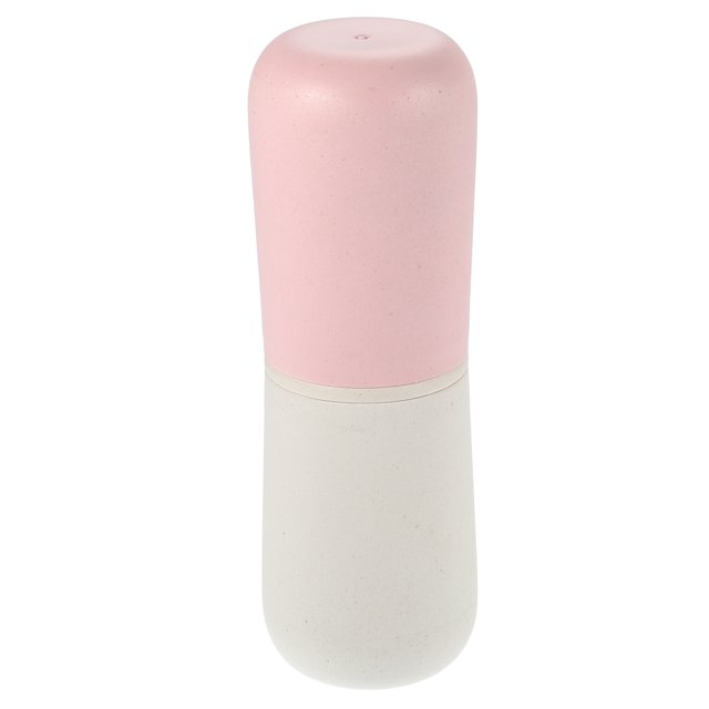 1 Uds estuches portátiles para cepillos de dientes, fibra de bambú, estuche para cepillos de dientes de viaje, viajes de negocios, rosa gris blanco, 7.72 x2.60