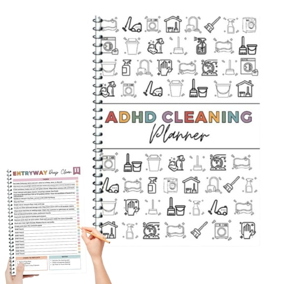 Adhd Cleaning Planner, All-In Cleaning Organizer, Custom Adjustable Checklist with Daily/weekly Chores Sheet