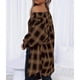 thumbnail image 4 of Camisas Básicas A Cuadros Para Mujer, Camisas Casuales Cómodas Y Transpirables, Blusas De Un Solo Pecho Amigables Con La Piel Para Ir De Compras Para Dama Para La Escuela ANGGREK Otros, 4 of 6