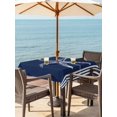 thumbnail image 4 of Square Outdoor Tablecloth with Umbrella Hole Navy Blue Starfish Coastal Table Cloth Waterproof Patio Table Cover Nautical Seaside Farmhouse Striped Zipper Tablecloths for Picnic Camping 54x54 Inch, 4 of 8