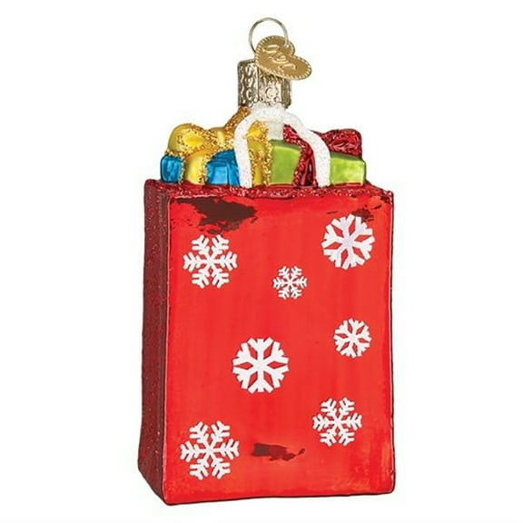 Old World Christmas Blown Glass Ornament for Christmas Tree, Shopping Bag