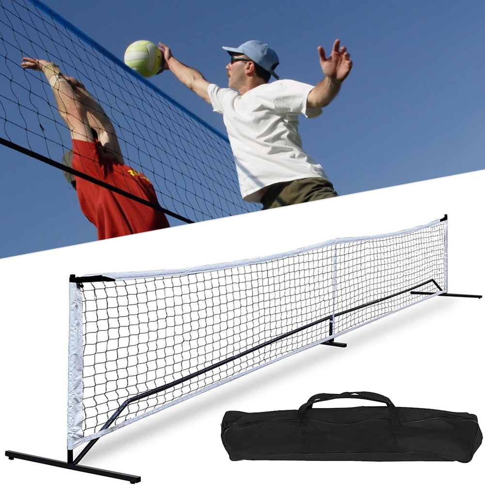 Details about   Pickleball Tennis 22FT Portable Net For Outdoor Nylon Sports W/Carry Bag Metal 