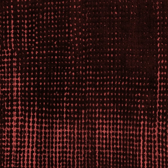 Ahgly Company Indoor Square Abstract Red Modern Area Rugs, 3' Square