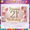 thumbnail image 2 of Pink Balloons 21st Birthday Banner Gold Stars Happy Birthday Display Numbers Floral Decor Birthday Backdrop for 21st Birthday Party Women's Birthday Adult Celebration, 2 of 9
