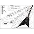 thumbnail image 2 of Plan of a Jackson Randy Rhoods Guitare Électrique - Impression à l'Échelle Complète, 2 of 2