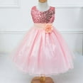 thumbnail image 4 of 3-10T Kids Girls Flower Princess Sequin Dress Birthday Bridesmaid Party Pageant Formal Long Dresses, 4 of 6
