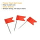 thumbnail image 4 of Uxcell Pinzas de Mapa con Bandera, Cabeza de Plástico, Punta de Acero, Paquete de 60, Rojo, 4 of 5