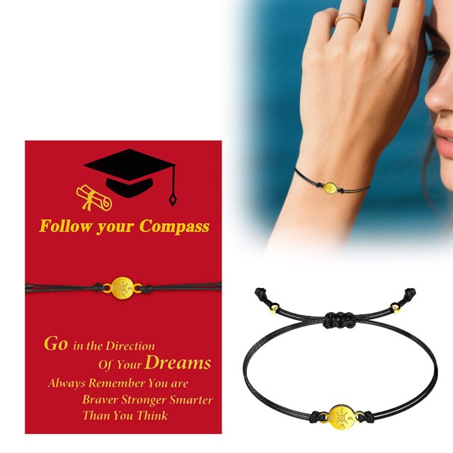 Pulsera de la tarjeta de la temporada de graduación Pulsera hueca de acero inoxidable de la línea de cera de la temporada de graduación