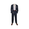 thumbnail image 5 of Men's Summer Linen Suit Apollo King Half Lined 2 Button European LN2 Navy Blue, 5 of 9