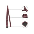 thumbnail image 3 of INSPIRE CHIC Men's Self Tied Polka Dots Wide Necktie Formal Casual Ties Wine Red One Size, 3 of 5